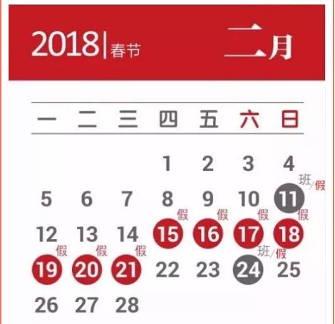 上海创赛科技2018年春节放假通知