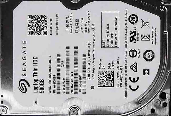 张先生希捷ST500LM021恢复成功