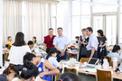 淮北师范大学领导看望暑期留校学生并调研滨湖校区图书馆建设