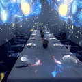 全息投影沉浸式互動展廳3d餐廳兒童游戲互動弧形幕展館全息劇本殺