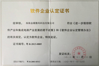 软件企业认定证书