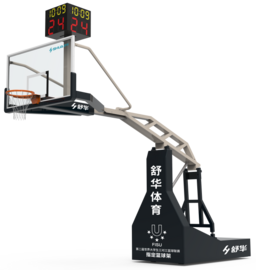 舒華品牌  場地設施  SH-P6401電動液壓籃球架（玻璃籃板）