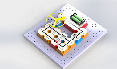 新能源电子积木实验玩具diy科学物理电学实验 基础版
