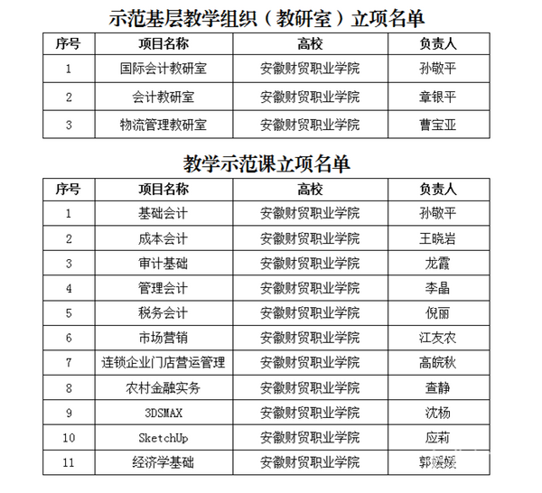 安徽财贸职业获批安徽省“双基”建设示范高校