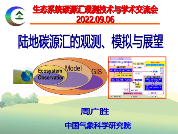 祝贺生态系统碳源碳汇观测技术交流会成功举办