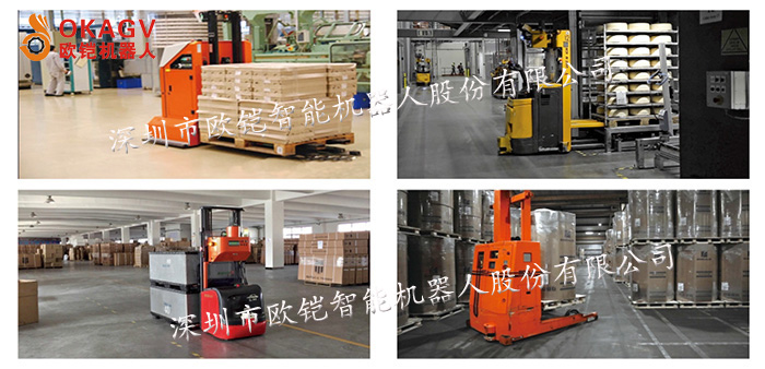 歐鎧堆垛舉升式激光叉車AGV