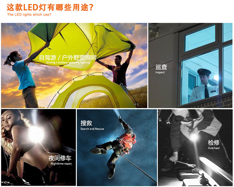 巡邏搜尋手電筒 Nitesun S18黑色加長筒強光遠射五檔照明夜晚巡查廠家批發